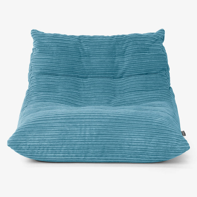 Noah Gulvstol Sækkestol - Jernbanefløjl Turkis Blå 01