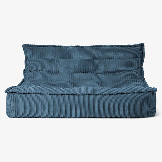 Oliver Gulvsofa Sækkestol - Jernbanefløjl Navy 01