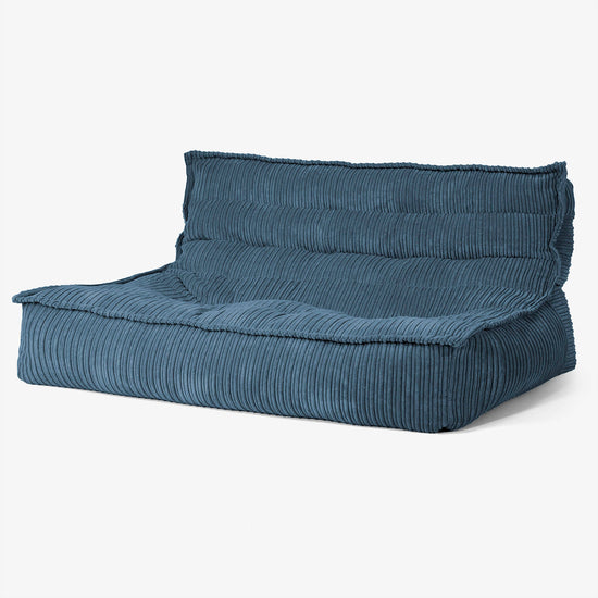 Oliver Gulvsofa Sækkestol - Jernbanefløjl Navy 02