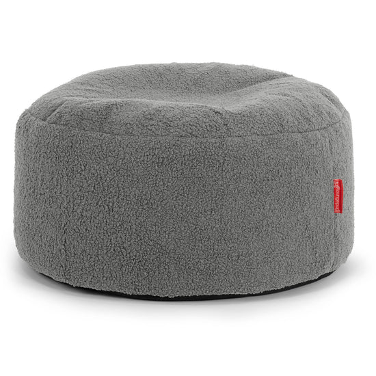 Ottoman Puf med Bakke - Boucle Grå - 02