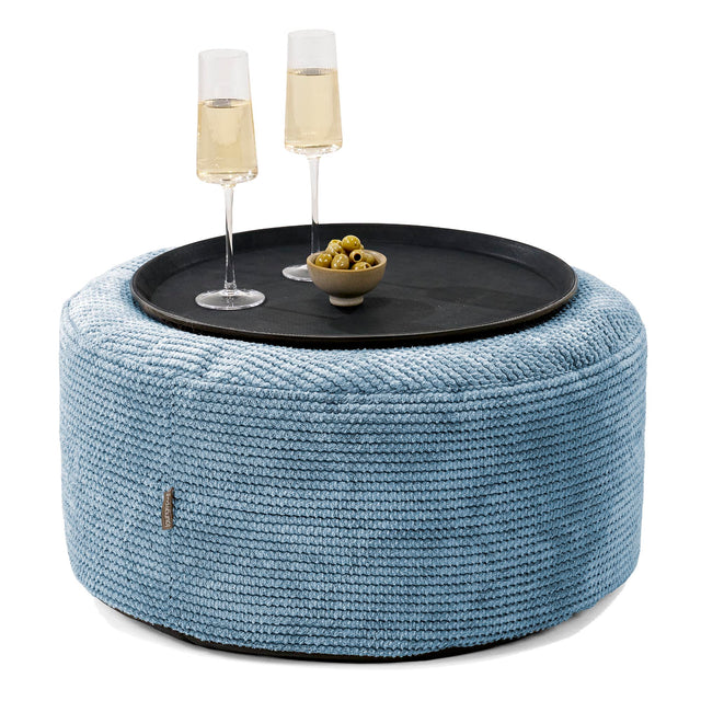 Ottoman Puf med Bakke - Pom Pom Himmel - 01