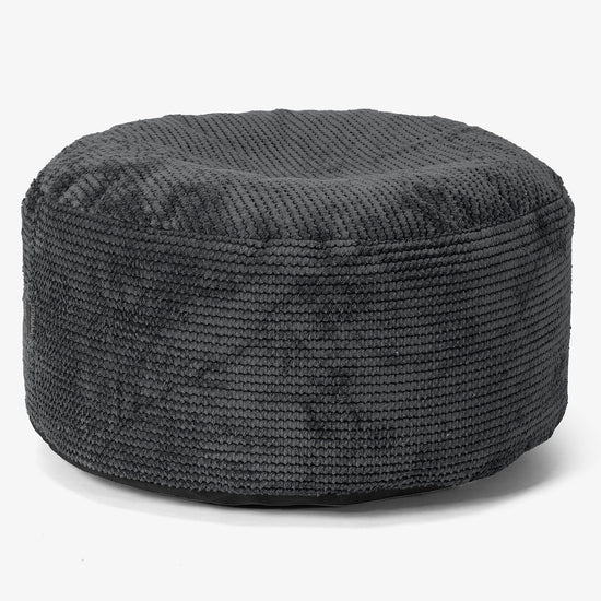 Ottoman Puf med Bakke - Pom Pom Sort - 02