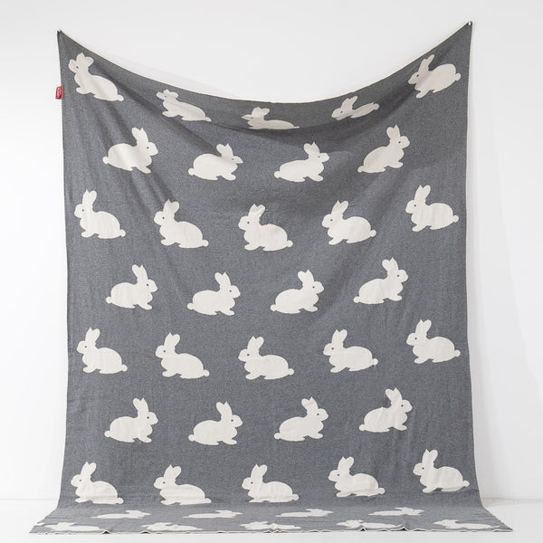 Plaid / Tæppe - Strikket Rabbit 01