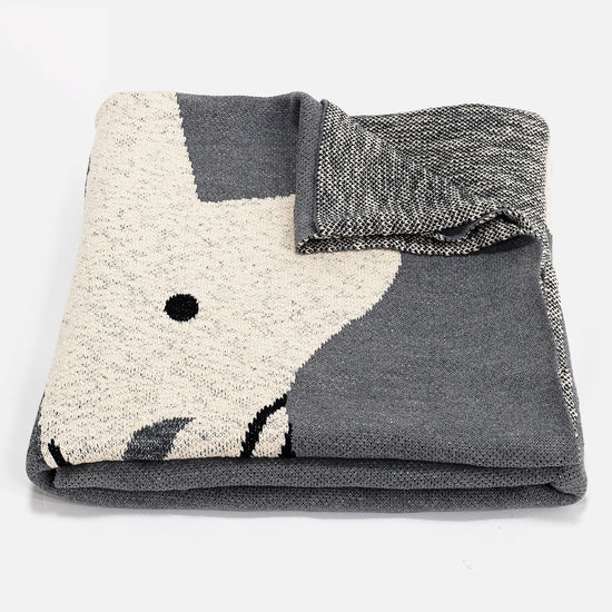 Plaid / Tæppe - Strikket Solo Enhjørning 03