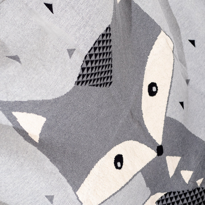 Plaid / Tæppe - Strikket Solo Ræv 02