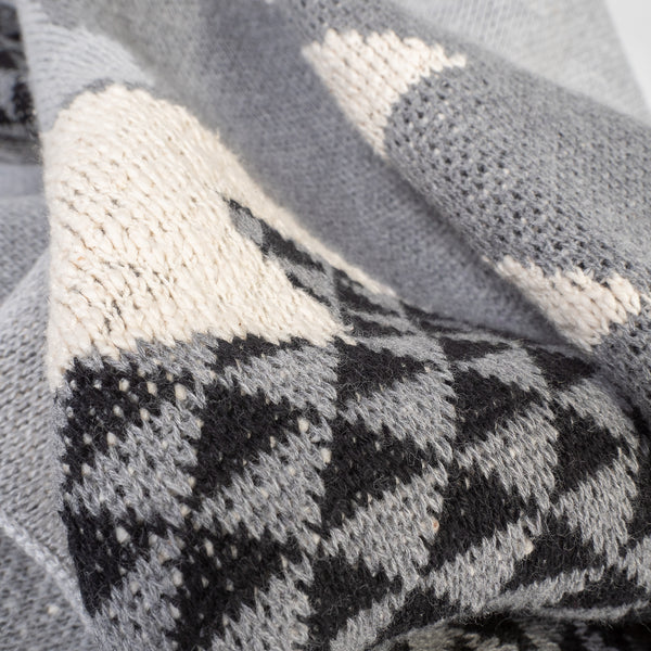 Plaid / Tæppe - Strikket Solo Ræv Fabric Close-up Image