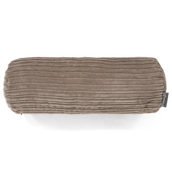 Pøllepudebetræk 20 x 55cm - Klassisk Jernbanefløjl Duegrå 02