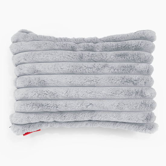 Pudebetræk 35 x 50cm - Ultraplysfløjl Andeægblå 01