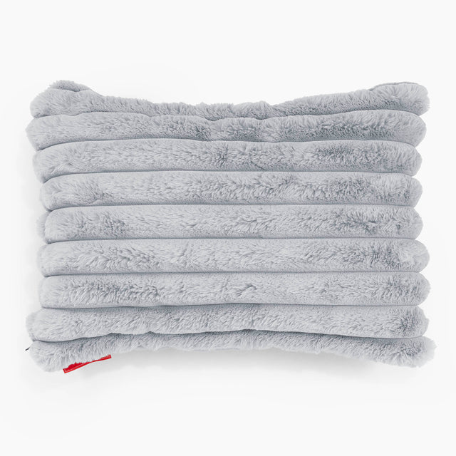 Pudebetræk 35 x 50cm - Ultraplysfløjl Andeægblå 01