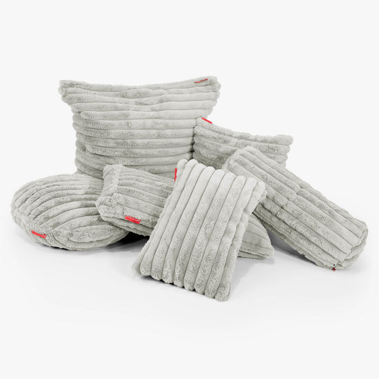 Pudebetræk 35 x 50cm - Ultraplysfløjl Salviegrøn 02