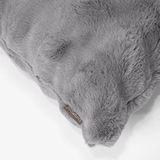 Pudebetræk 47 x 47cm - Imiteret Pels Bubble Grå 02
