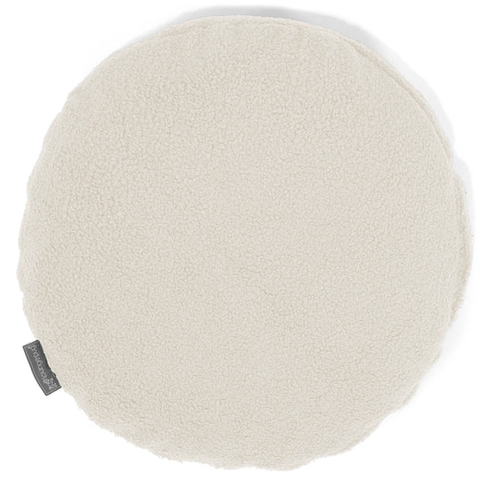 Rund Pudebetræk 50cm - Boucle Elfenben 01