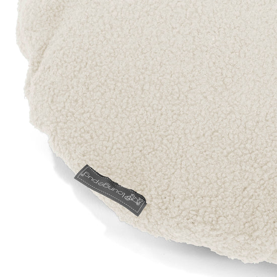 Rund Pudebetræk 50cm - Boucle Elfenben 02