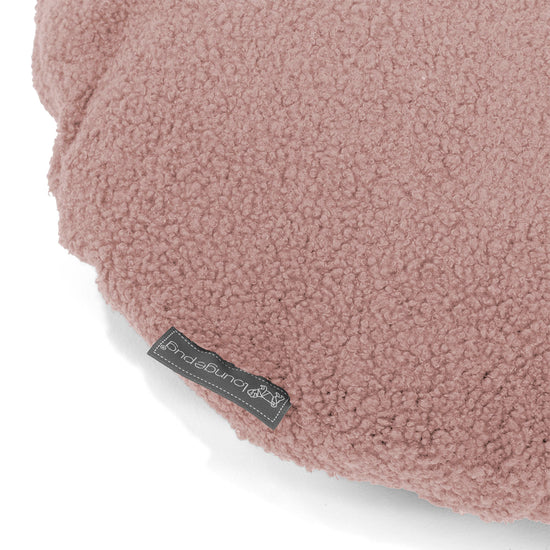 Rund Pudebetræk 50cm - Boucle Lyserød 02