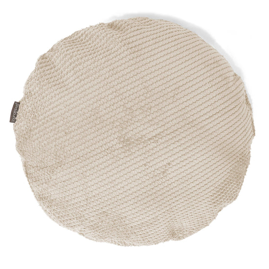 Rund Pudebetræk 50cm - Pom Pom Cremefarvet 01