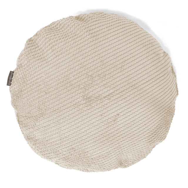 Rund Pudebetræk 50cm - Pom Pom Cremefarvet 01
