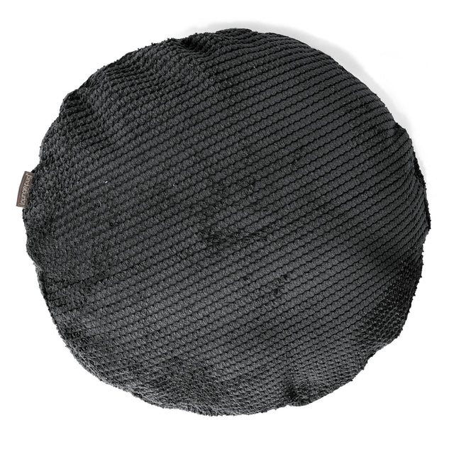 Rund Pudebetræk 50cm - Pom Pom Sort 01