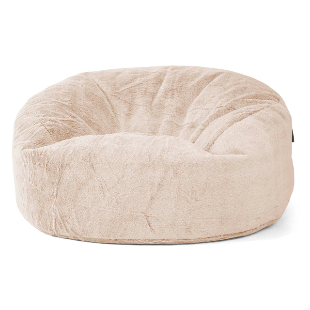 Sækkestol Sofa 'Mammut' - Imiteret Kaninpels Hvid 01