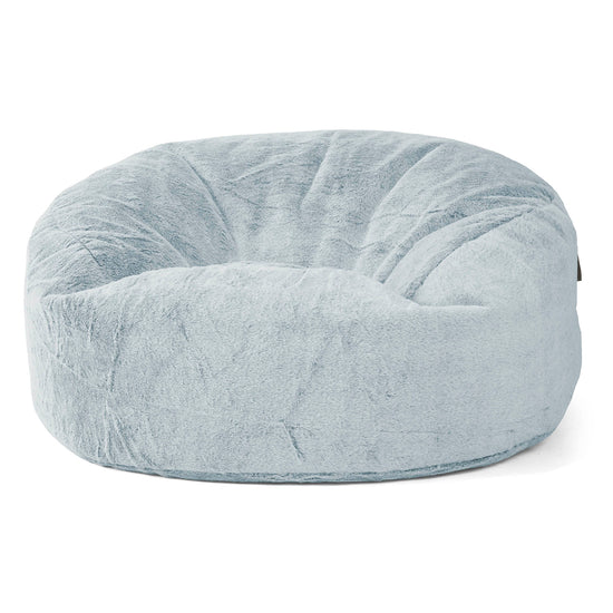 Sækkestol Sofa 'Mammut' - Imiteret Kaninpels Støvet Blå 01