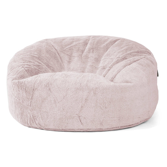 Sækkestol Sofa 'Mammut' - Imiteret Kaninpels Støvet Lyserød 01