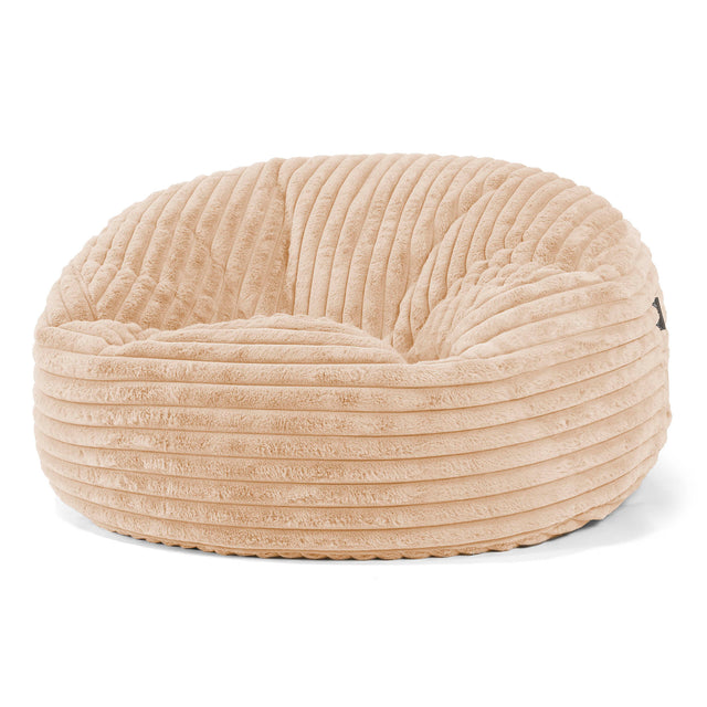 Sækkestol Sofa 'Mammut' - Ultraplysfløjl Fersken 01