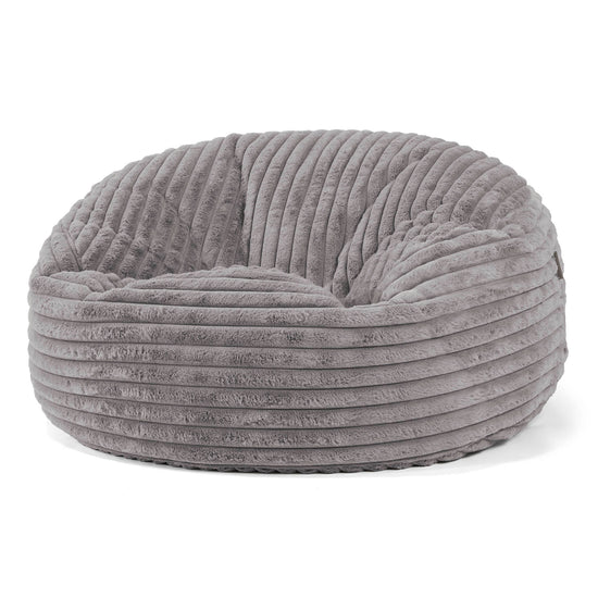 Sækkestol Sofa 'Mammut' - Ultraplysfløjl Grå 01