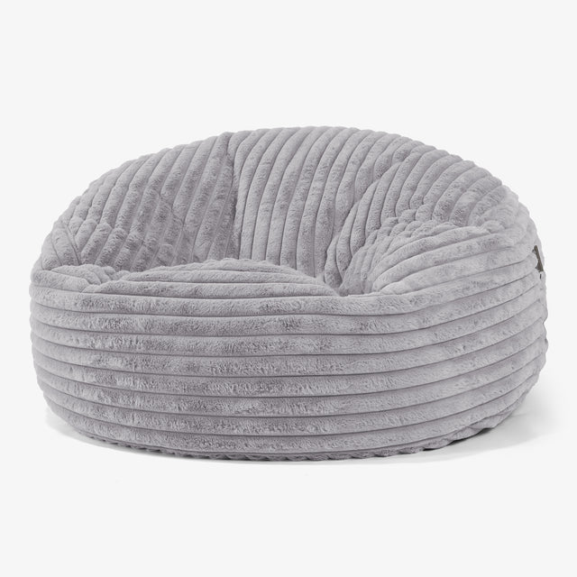 Sækkestol Sofa 'Mammut' - Ultraplysfløjl Grå 01