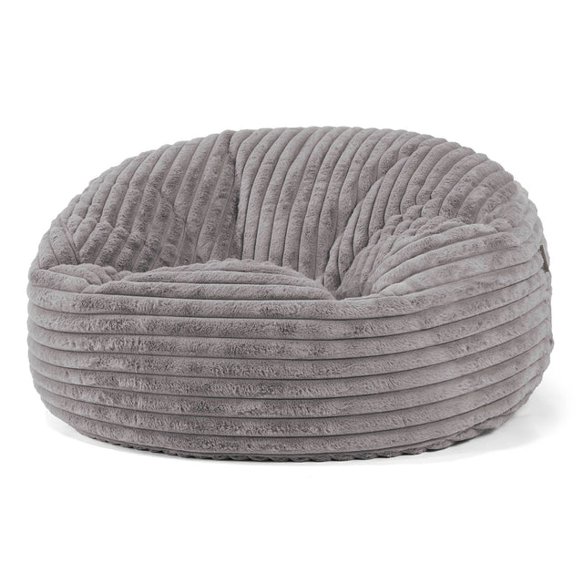 Sækkestol Sofa 'Mammut' - Ultraplysfløjl Grå 01