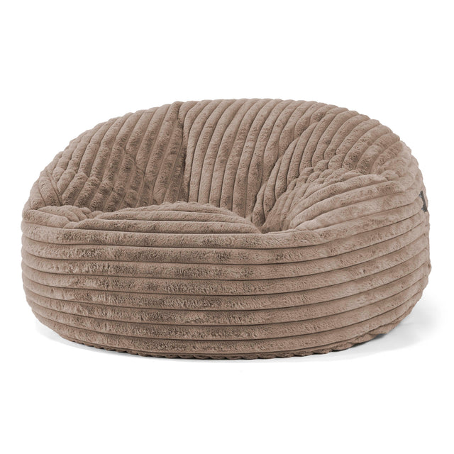 Sækkestol Sofa 'Mammut' - Ultraplysfløjl Mink 01