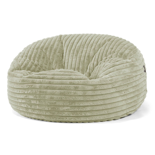 Sækkestol Sofa 'Mammut' - Ultraplysfløjl Salviegrøn 01