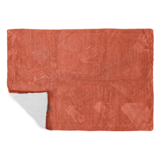 Sherpa Tæppe - Pom Pom Græskarorange 03