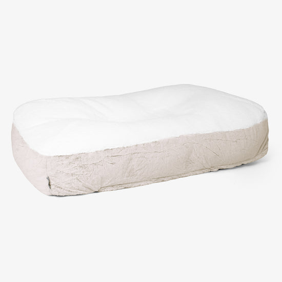 Sloucher Hundeseng XL - Imiteret Kaninpels Gyldenbrun 01