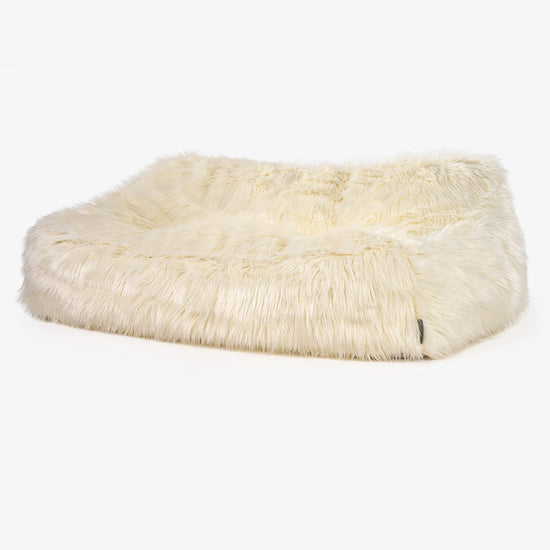 Sloucher Sækkesofa - Mongolsk Imiteret Pels Cremefarvet 01