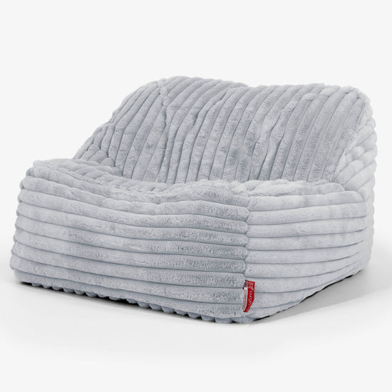 Sloucher Sækkestol - Ultraplysfløjl Andeægblå 01