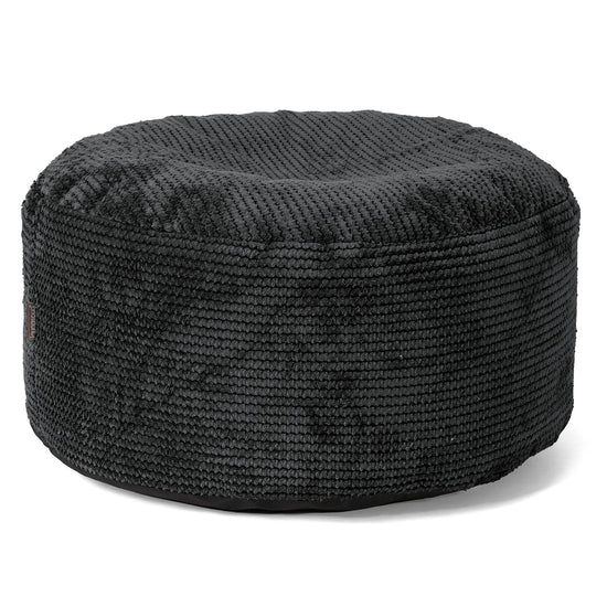 Stor Rund Fodskammel - Pom Pom Sort 01
