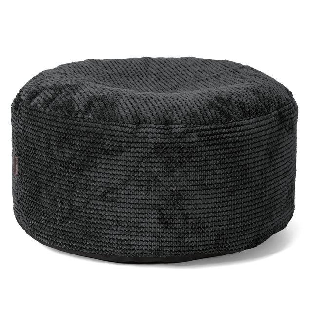 Stor Rund Fodskammel - Pom Pom Sort 01