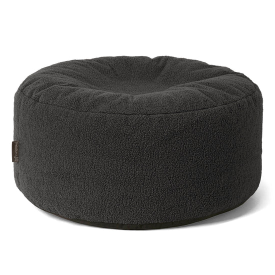 Rund Puf - Boucle Graphite Grey 01