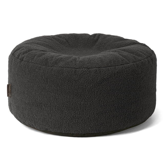 Rund Puf - Boucle Graphite Grey 01