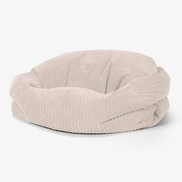 Sabine Sækkesofa - Klassisk Jernbanefløjl Elfenben 01