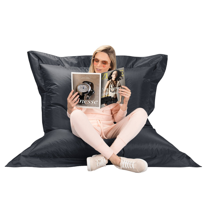 Big Bertha Original, Sækkestol XXL Udendørs, Gulvpude, Sækkepude - Platinegrå