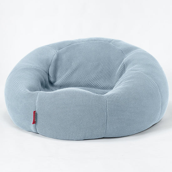 LOUNGE PUG®, Klassisk Sækkestol Sofa, Ellos Strikket Blå Tåge
