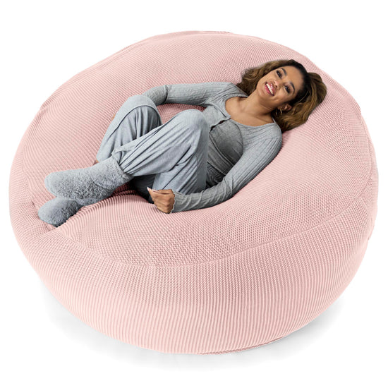 LOUNGE PUG®, Kæmpe Sækkestol Sofa XXL 'Mega Mammut', Ellos Strikket Grå