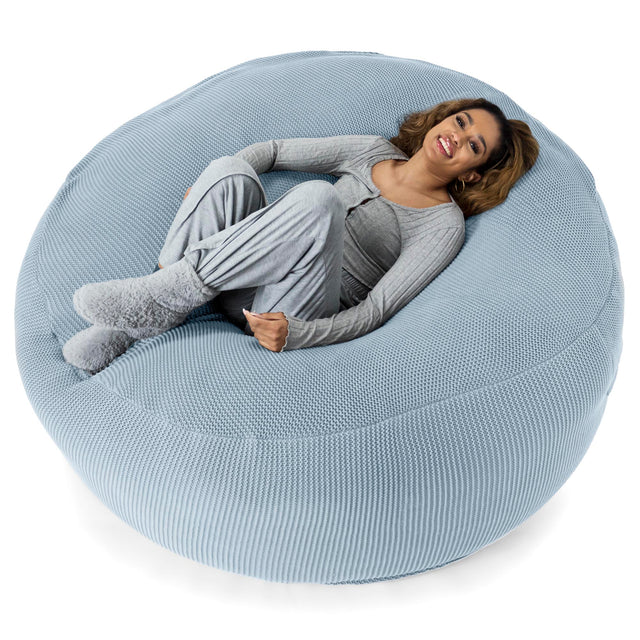 LOUNGE PUG®, Kæmpe Sækkestol Sofa XXL 'Mega Mammut', Ellos Strikket Grå