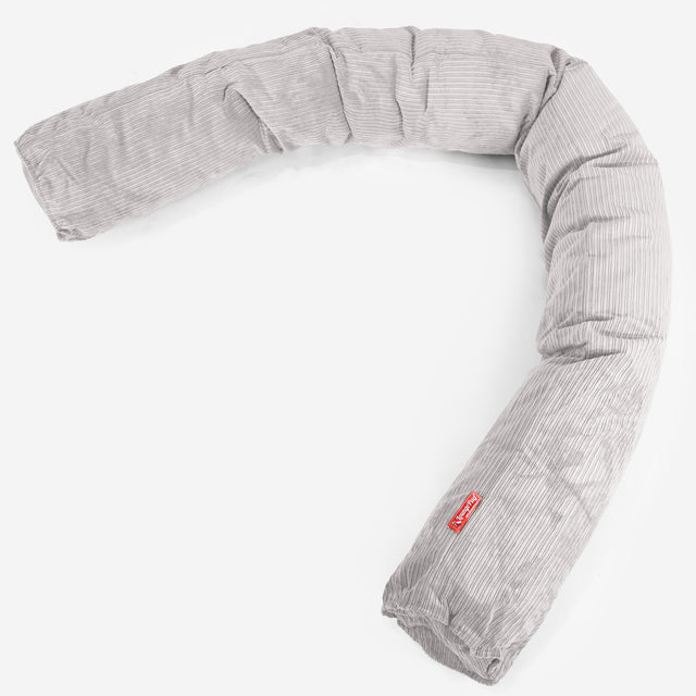 Lejringspude XL - Nålestribet Jernbanefløjl Sten 01