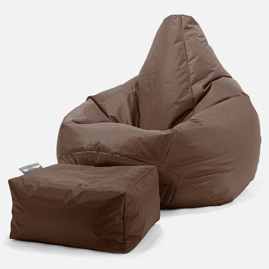Gamer Sækkestol - SmartCanvas™ Brun 01