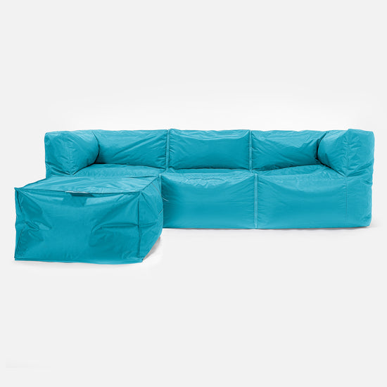 SmartCanvas™ Modulsofa Sækkestol 3 stk - Cyan Blå 02