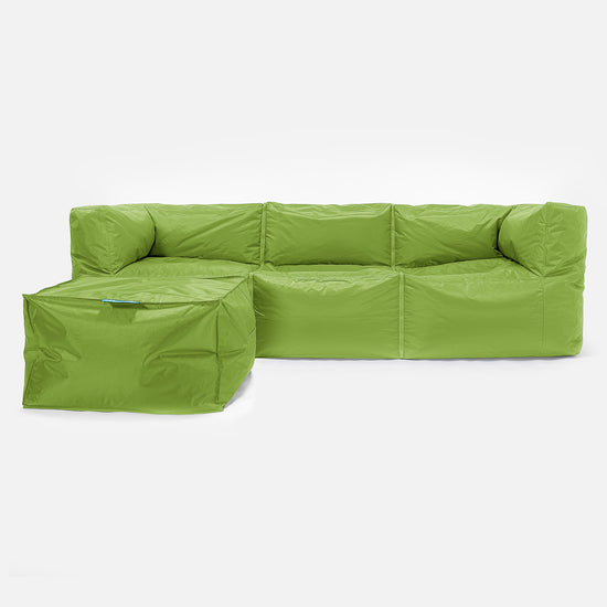SmartCanvas™ Modulsofa Sækkestol 3 stk - Limegrøn 02