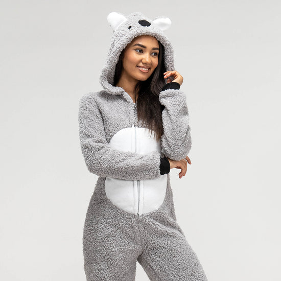 Fleece Dyr Onesie Pyjamas til Damer - Koalabjørn 03