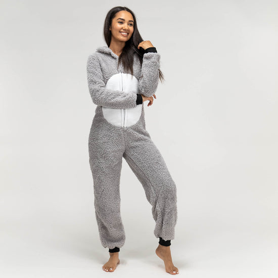 Fleece Dyr Onesie Pyjamas til Damer - Koalabjørn 04