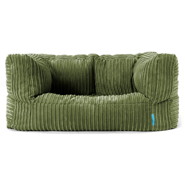 Albert Børnesofa 2-6 år - Klassisk Jernbanefløjl Skovgrøn 01